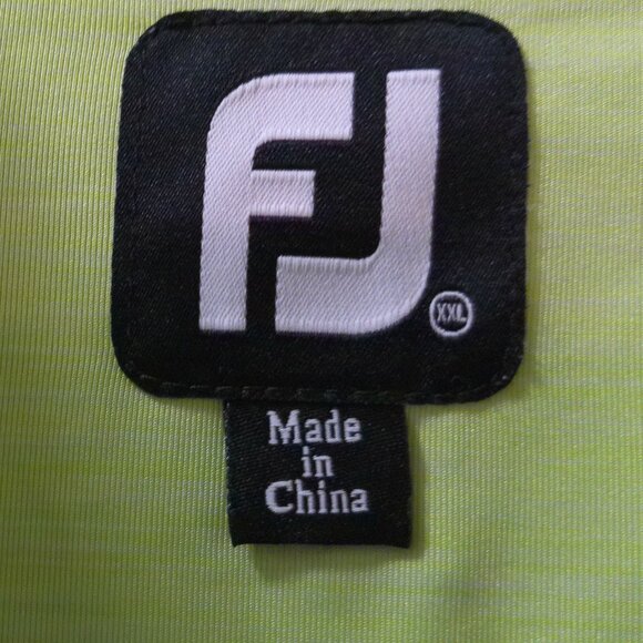 FootJoy Ryder Cup Alpine Kirkbrae Men’s Golf Polo Shirt Neon Green Size 2XL - Picture 2 of 5